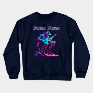 Blue cowboy skull duran Crewneck Sweatshirt